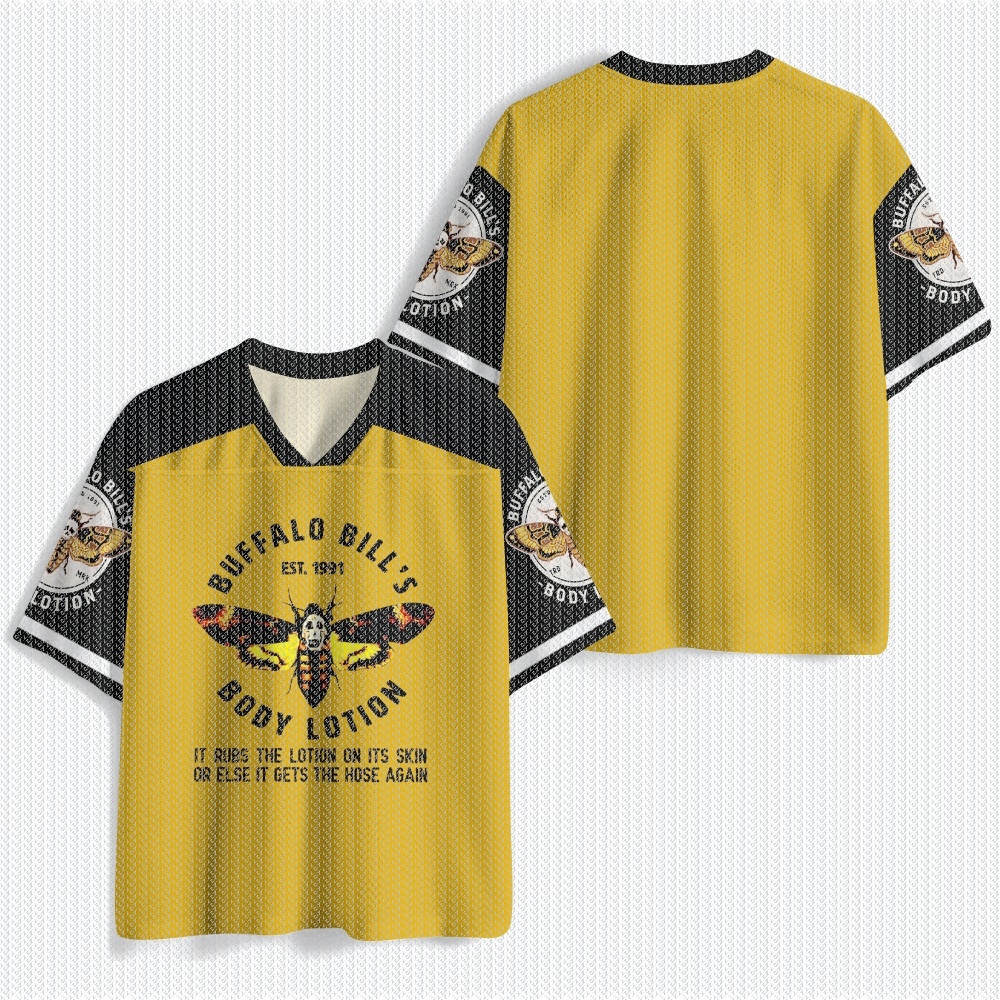 Street Fashion Baggy - V Neck Yellow Black Mesh Jersey