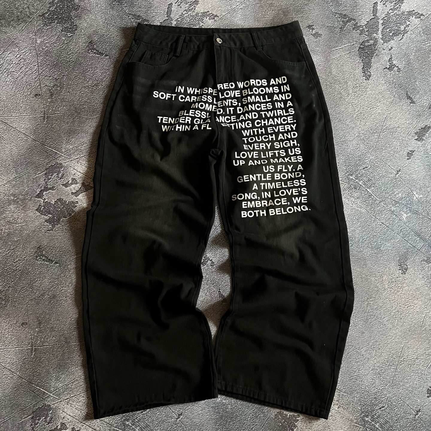 American Pattern Letter Jeans  - Street Fashion Men 评论和价格