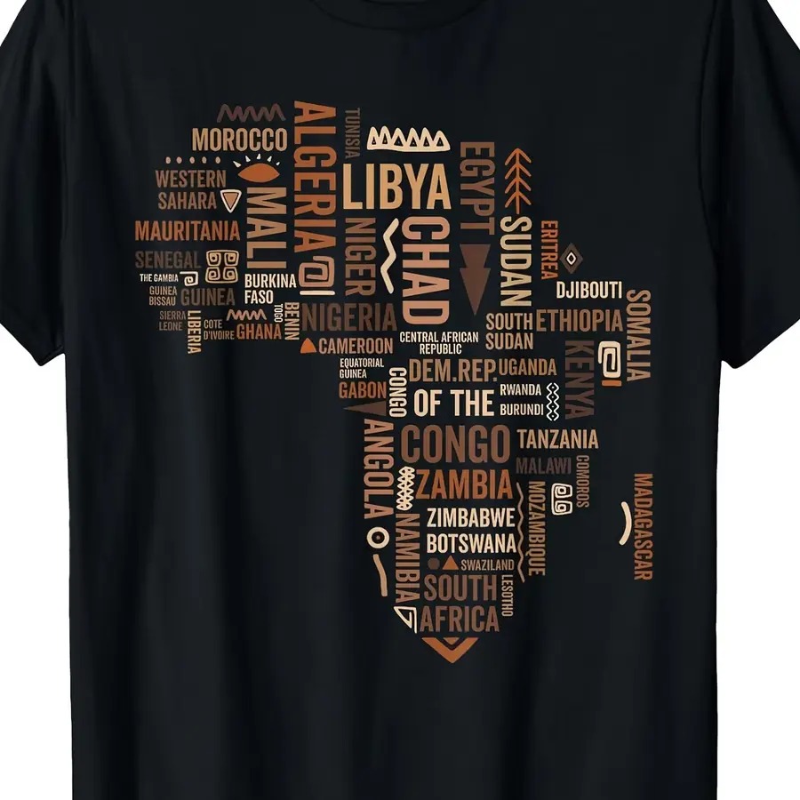 Africa Map Countries Black His - Street Fashion History 评论和价格