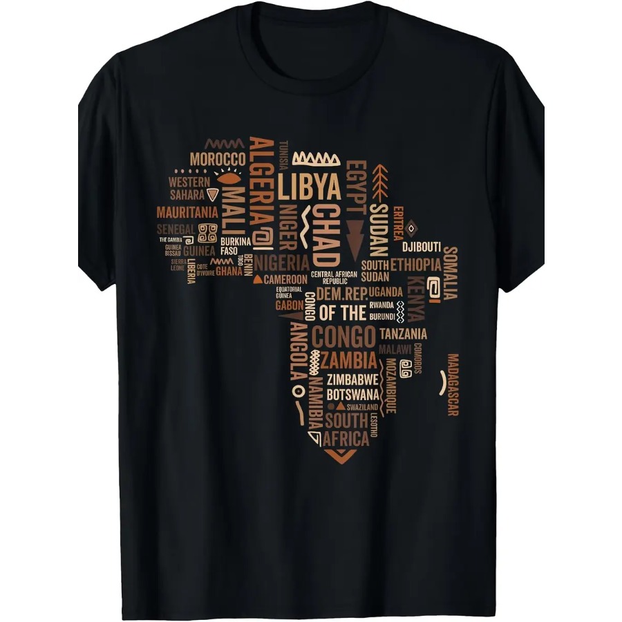 Africa Map Countries Black His - Street Fashion History 评论和价格