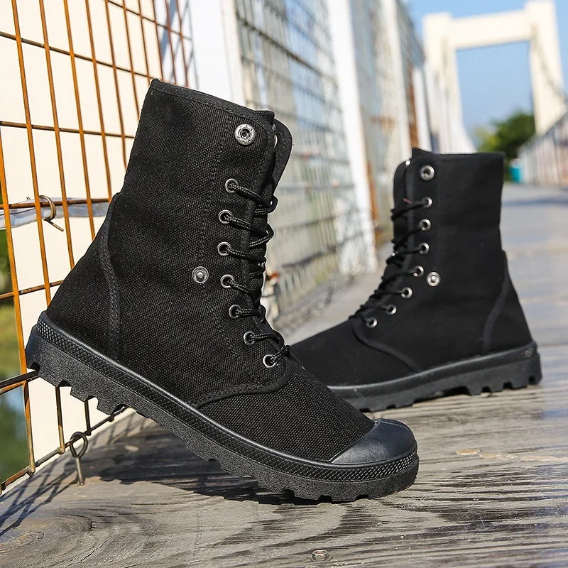 Men's High Top Canvas Boots 20 - Mesh Top Layering 评论和价格
