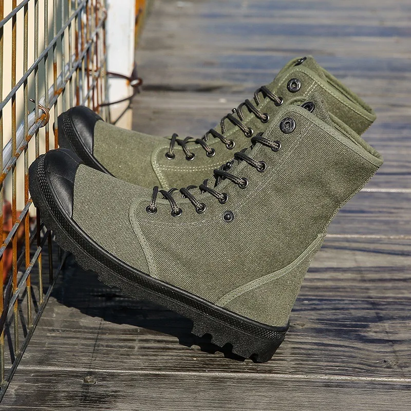 Men's High Top Canvas Boots 20 - Mesh Top Layering 评论和价格