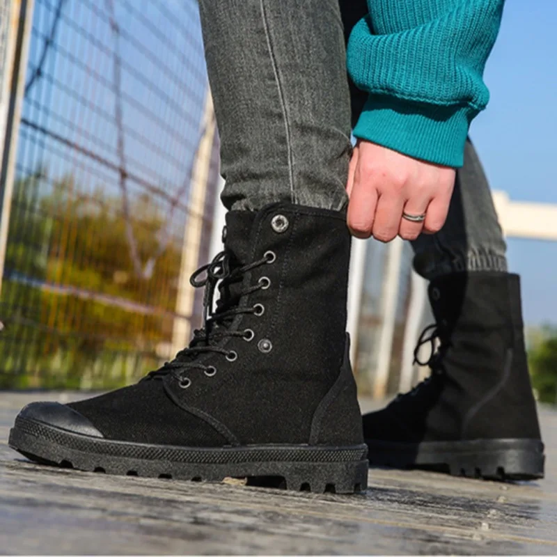 Men's High Top Canvas Boots 20 - Mesh Top Layering 评论和价格