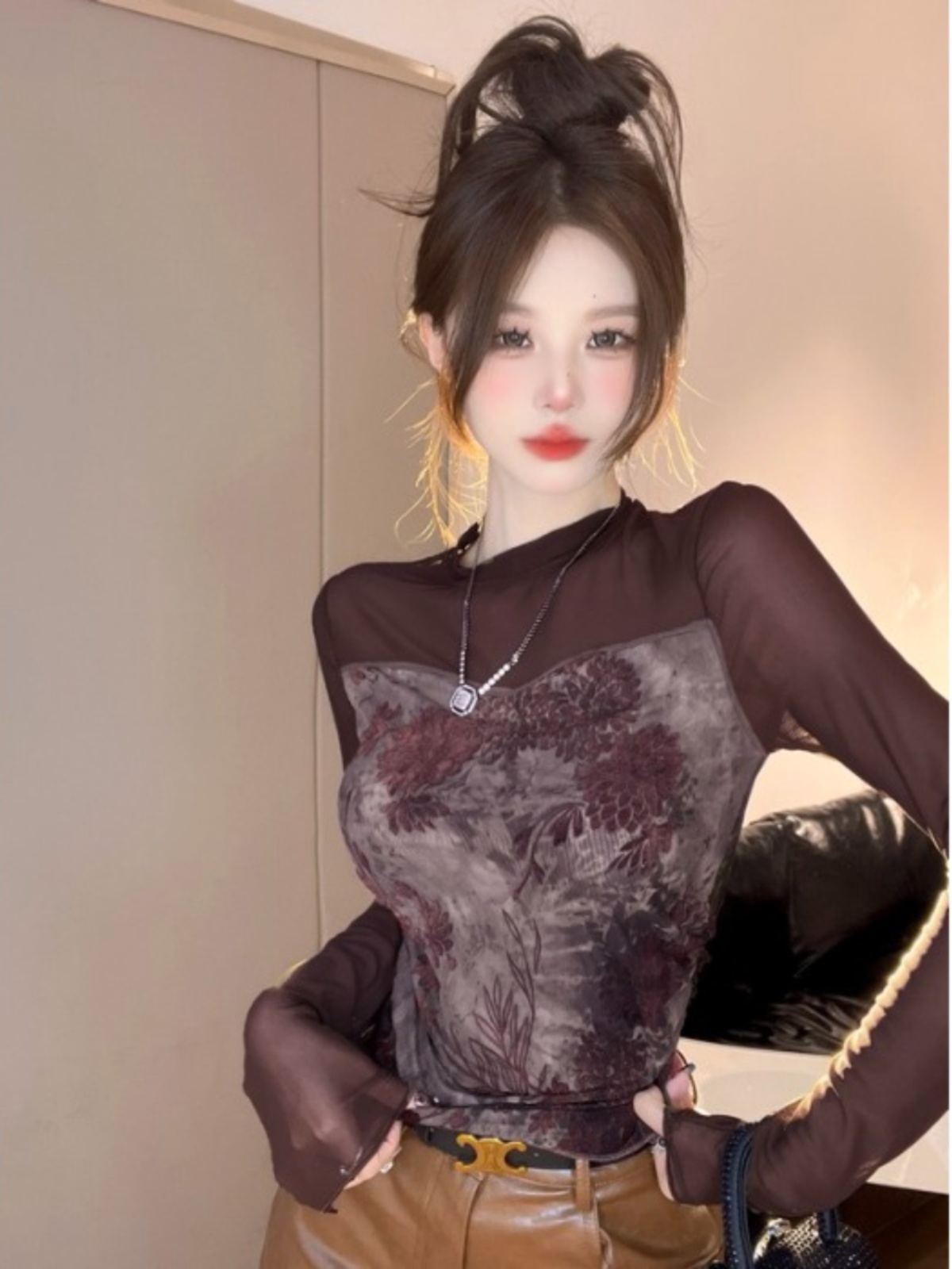 Retro American Tie Dye Mesh Ba - Mesh Top Layering 评论和价格