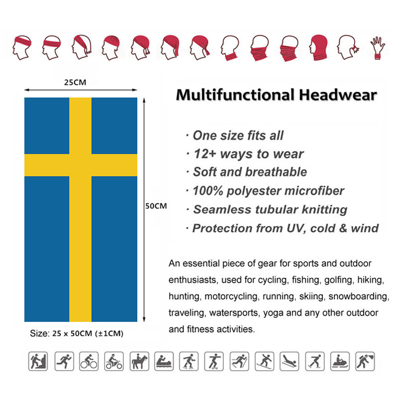 Sweden Flag Printed Bandana He - Balaclava Face Mask 评论和价格