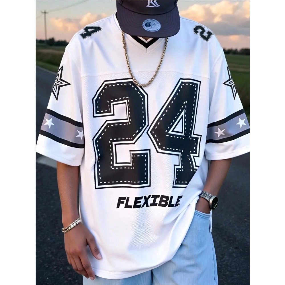 2026 Summer New Men's V-Neck T - Street For Fashion 评论和价格