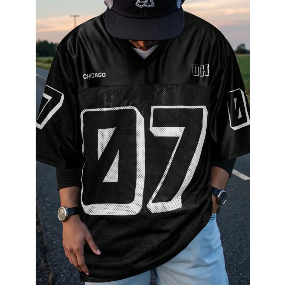 2026 Summer New Men's V-Neck T - Street For Fashion 评论和价格