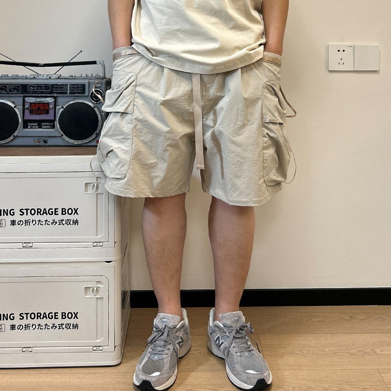 Workwear Multi Pocket Shorts F - Street Fashion In Japanese 评论和价格