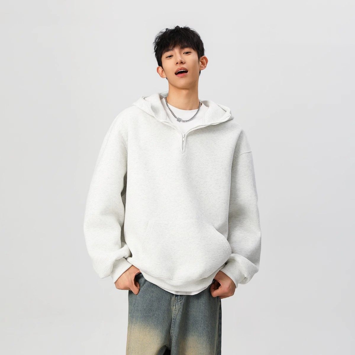 Mens With Hat Hoodies Man Zip  - Street Fashion History 评论和价格