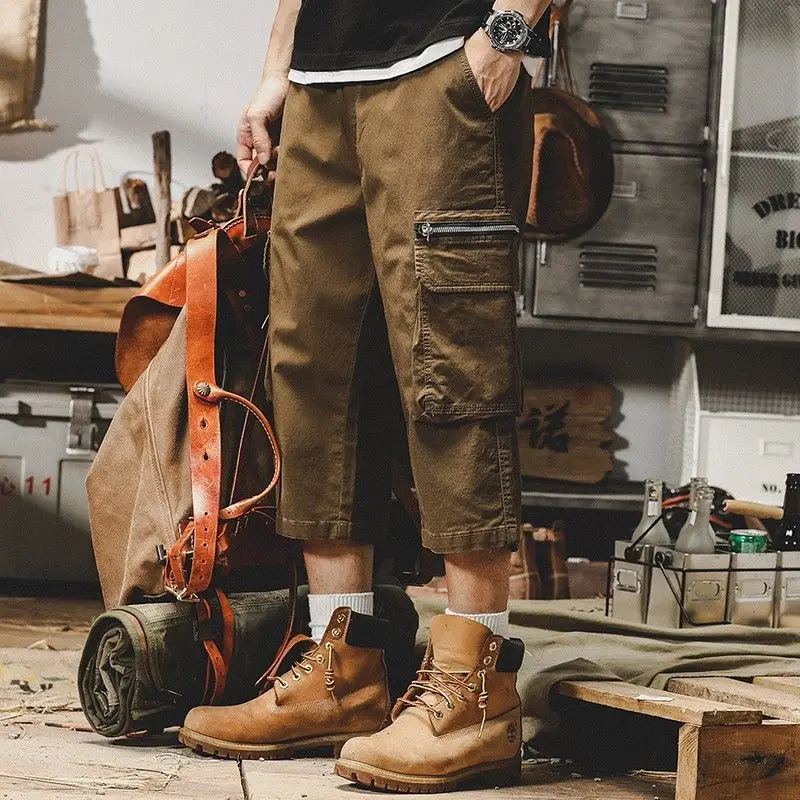 With Zipper Khaki Draw String  - Cargo Pant Wide 评论和价格