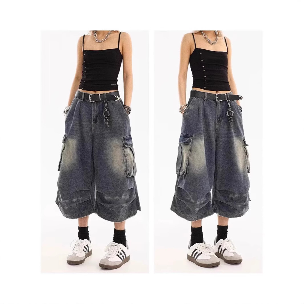 2026 New Plus Size Washed Spla - Cargo Pant Wide 评论和价格