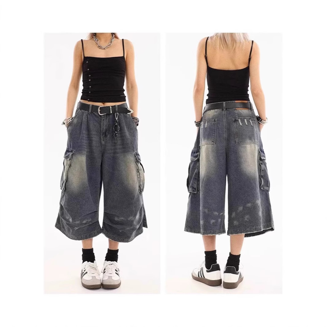 2026 New Plus Size Washed Spla - Cargo Pant Wide 评论和价格