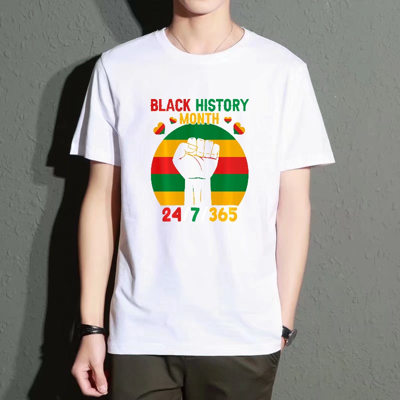 Men's Black Crew Neck Short-Sl - Street Fashion History 评论和价格
