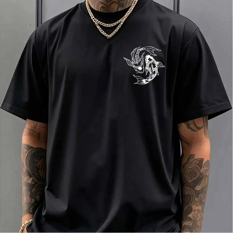 Japanese Style Koi Fish Print  - Street Fashion In Japanese 评论和价格