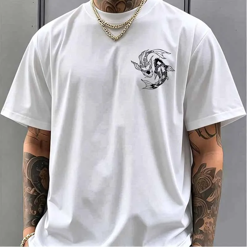 Japanese Style Koi Fish Print  - Street Fashion In Japanese 评论和价格