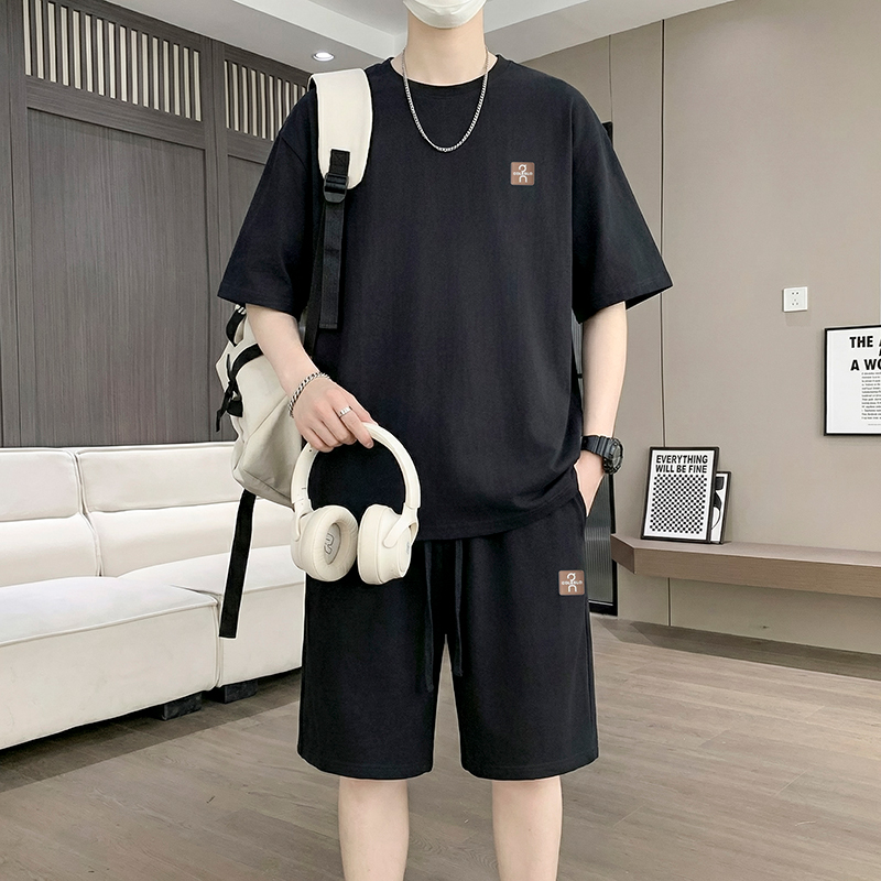 【T-Shirt + 5-Point Shorts】Men' - Street For Fashion 评论和价格
