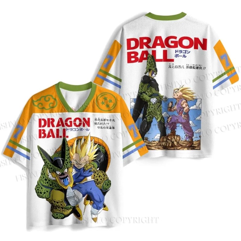 Retro Dragon Ball Jersey T-shi - Mesh Top Layering 评论和价格