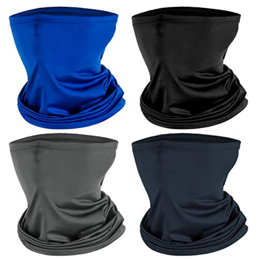4 Pack Neck Gaiter Face Mask:B - Balaclava Face Mask 评论和价格
