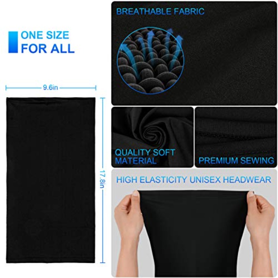 4 Pack Neck Gaiter Face Mask:B - Balaclava Face Mask 评论和价格