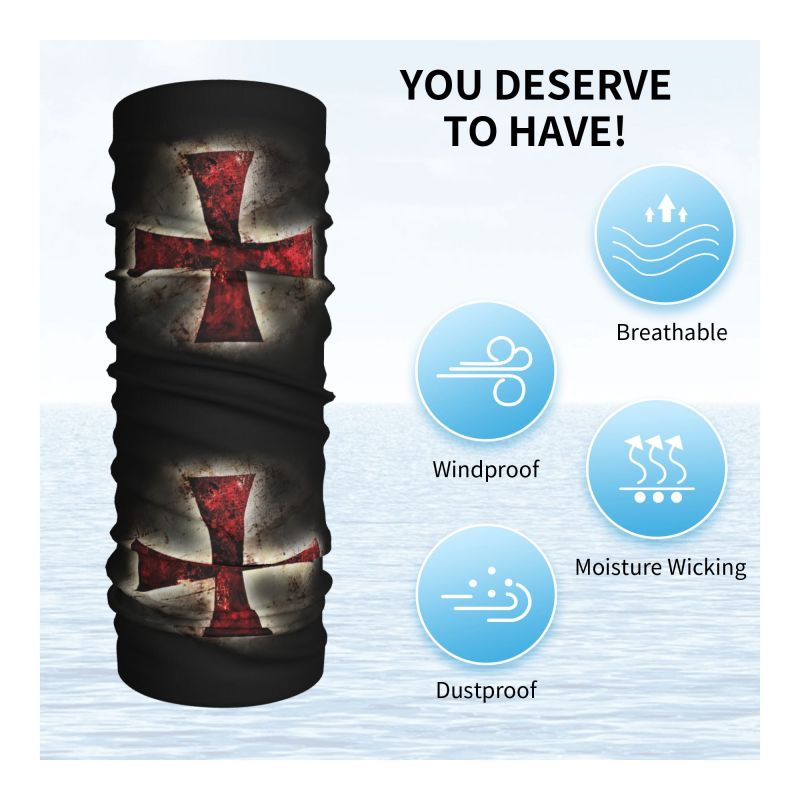 Custom Knights Templar Flag Ba - Balaclava Face Mask 评论和价格